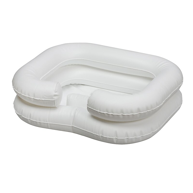 DMI Rectangle Vinyl Inflatable Shampoo Basin, 16"qt, White (540-8085-0000) image 1