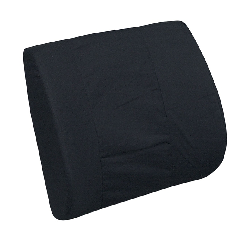 DMI® 14" x 13" Foam Standard Lumbar Cushion, Leatherette Cover, Black image 1
