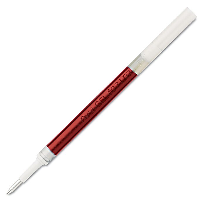 Pentel EnerGel LR7 – Ricariche Per Penna Gel 0,7 Mm – Colore Rosso – Confezione Da 12x3 Pezzi (36 Ricariche)