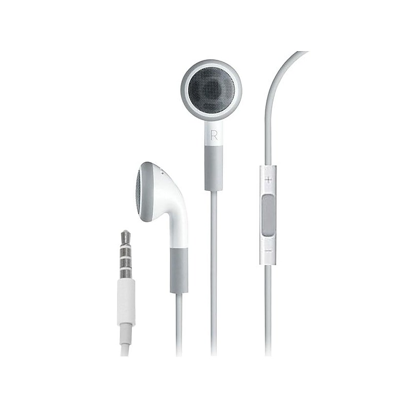 4XEM 4XAPPLEEAR Earbud Earphone with Remote and Mic, White image 1