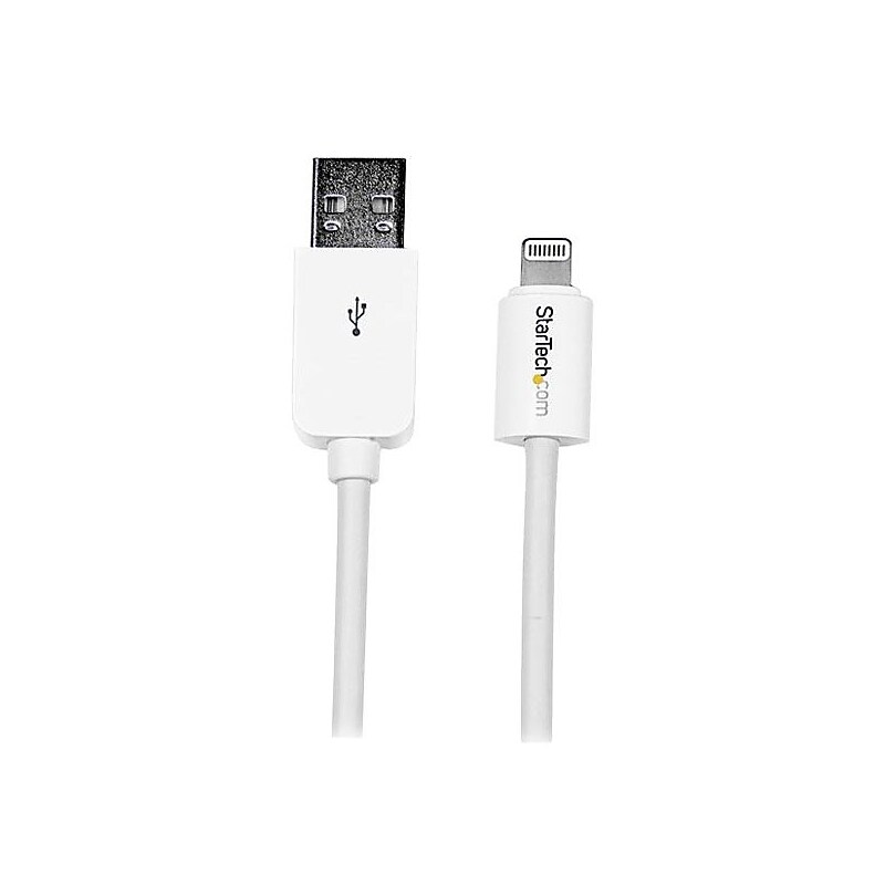 Startech 2m 8-pin Lightning Connector to USB Cable, White image 1