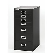 Bisley® 8 Drawer Steel Desktop Multidrawer Cabinet, Black