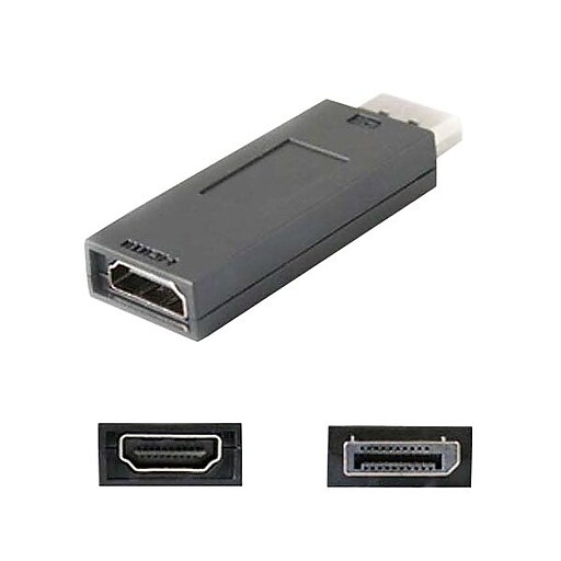 AddOn Male Displayport To Female HDMI Adapter Converter, Black Staples