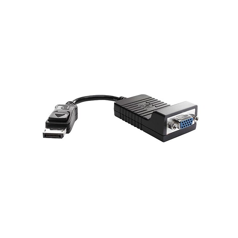 HP DisplayPort to VGA Audio/Video Adapter, Black (AS615AA) image 1