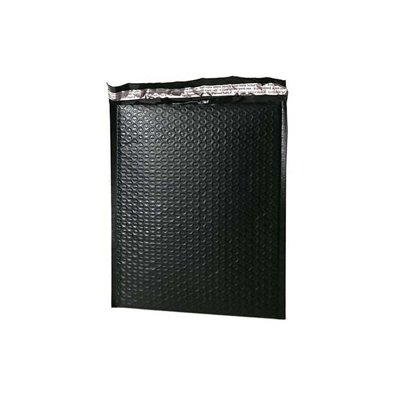 Jam Paper Bubble Padded Mailers with Peel and Seal Closure, 10" x 13", Black Matte, 12/Pack (V0140117) image 1