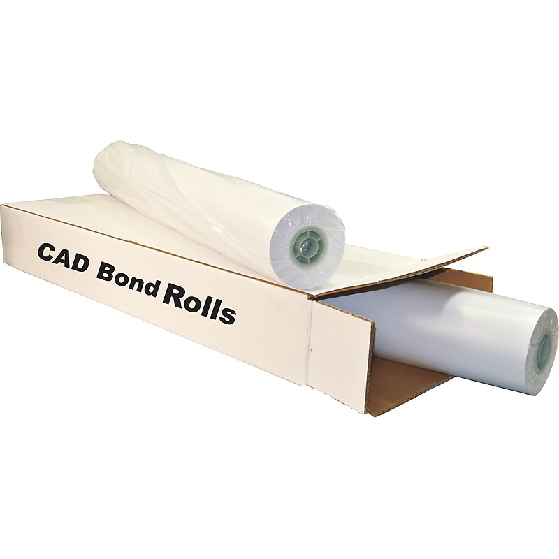 TST Impreso Wide Format CAD Inkjet Bond Paper, 30" x 300', Uncoated, 2/Roll (30300) image 1