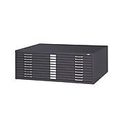 Safco® Graphic Arts 10-Drawer Steel Flat File For 30" x 42" Documents, Black
