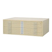 Safco® Graphic Arts 10-Drawer Steel Flat File For 30" x 42" Documents, Tropic Sand