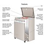 Safco 2-Drawer Mobile File Cabinet, Specialty Size, Lockable, 45"H x 32"W x 21.5"D, Beige (5023AH)~#|#~m000079880_sc7