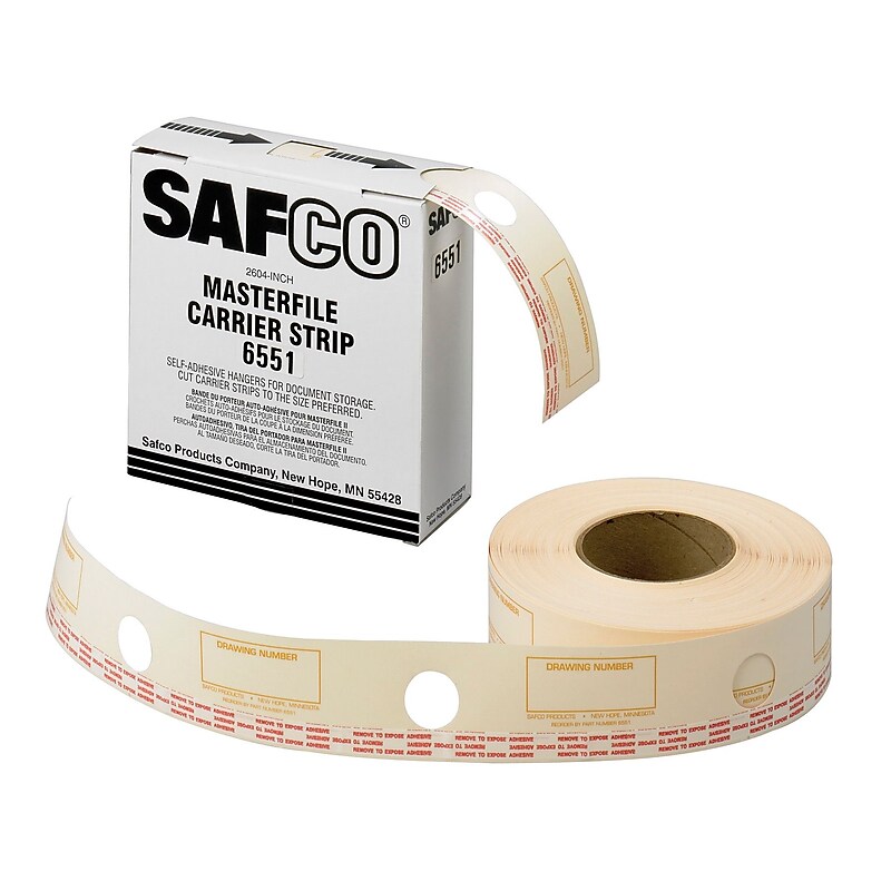 Safco® Graphic Arts Film Laminate Carrier Strip for MasterFile 2, Cream (6551) image 1