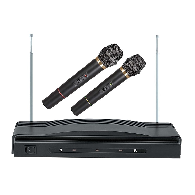 Supersonic® SC-900 Professional Wireless Dual Microphone System, Black (93576410M) image 1