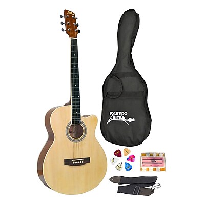 Pyle 39" Inch Beginner Jammer, Acoustic Guitar with Carrying Case and Accessories
