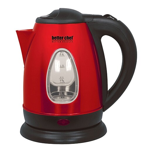 Better Chef® 1.8 Liter Cordless Electric Kettle, Red Staples