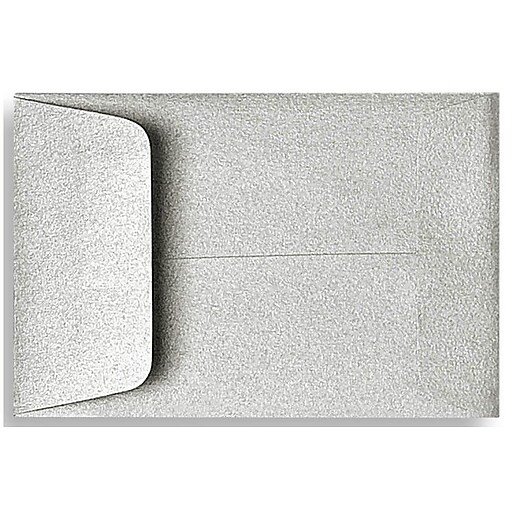 LUX 1 Coin Envelopes (21/4 x 31/2) 50/Box, Silver Metallic (1COSIL