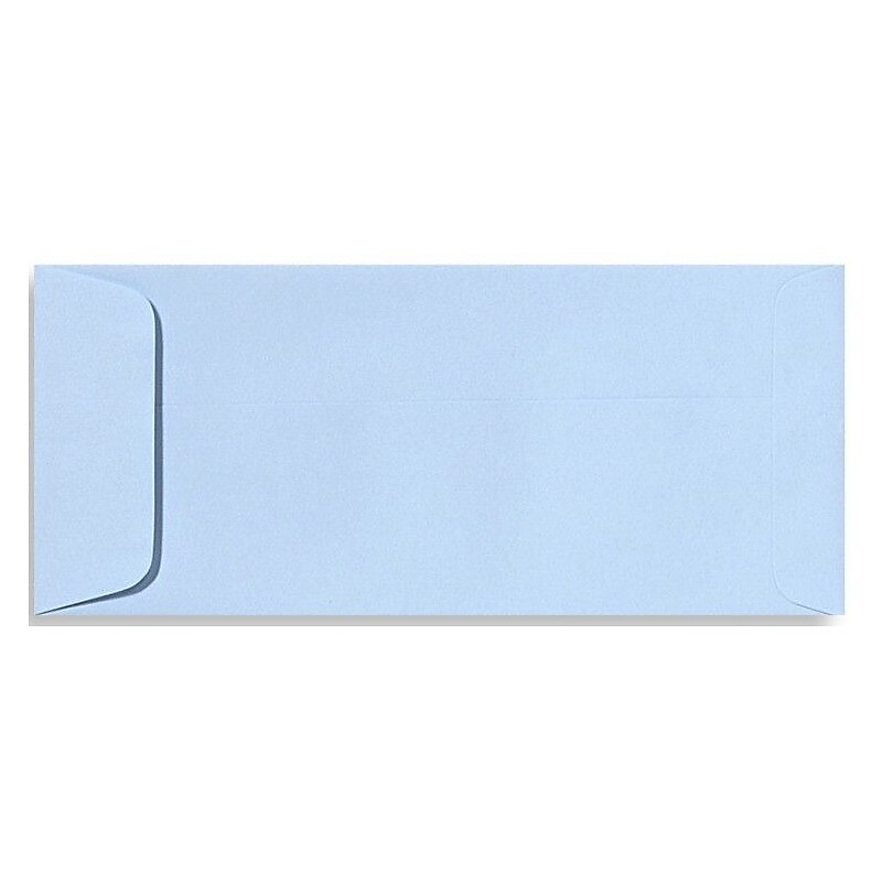 LUX 70lbs. 4 1/8" x 9 1/2" #10 Open End Envelopes W/Glue, Baby Blue, 250/BX image 1