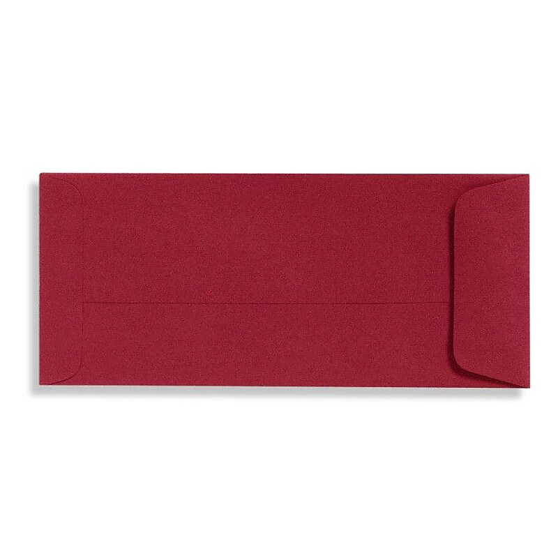 LUX 70lbs. 4 1/8" x 9 1/2" #10 Open End Envelopes W/Glue, Garnet Red, 250/BX image 1