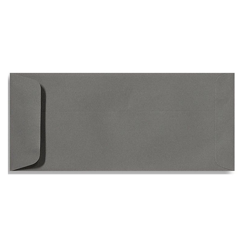 LUX 70lbs. 4 1/8" x 9 1/2" #10 Open End Envelopes W/Glue, Smoke Gray, 250/BX image 1