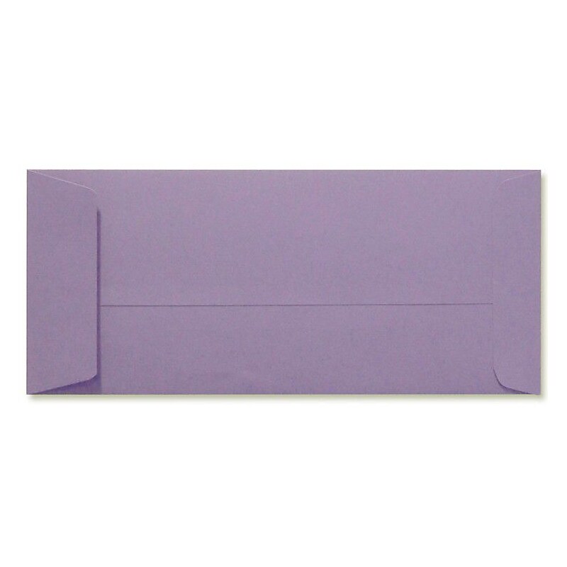 LUX 80lbs. 4 1/8" x 9 1/2" #10 Open End Envelopes, Wisteria Purple, 250/BX image 1