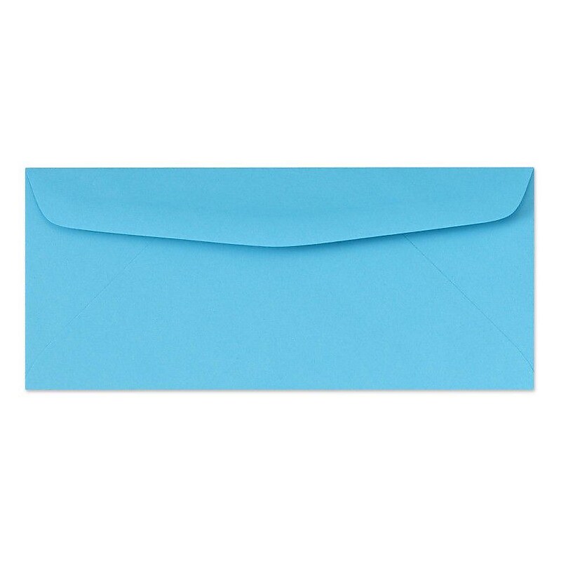 LUX 60lbs. 4 1/8" x 9 1/2" #10 Regular Envelopes, Bright Blue, 500/BX image 1