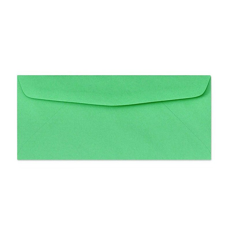 LUX 60lbs. 4 1/8" x 9 1/2" #10 Bright Regular Envelopes, Bright Green, 250/BX image 1