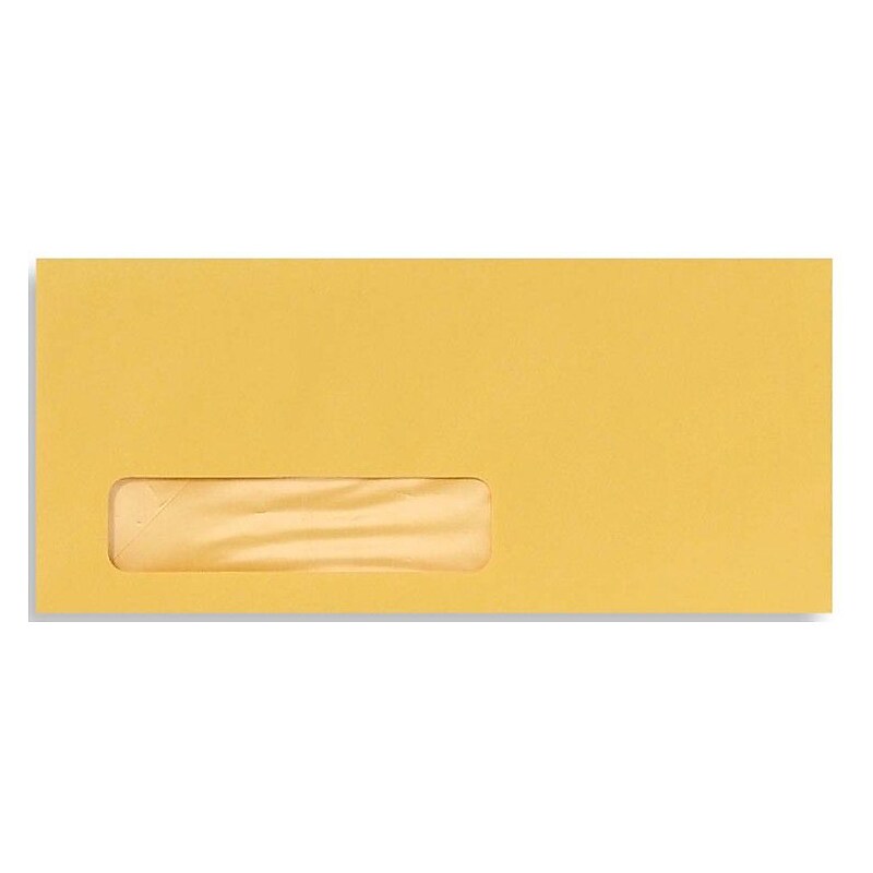 LUX #10 (4 1/8" x 9 1/2") Window Envelopes, goldenrod yellow, 500/BX image 1