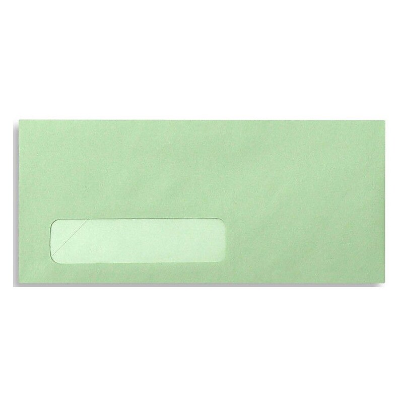 LUX 4 1/8" x 9 1/2" #10 Window Envelopes, Pastel Green, 50/Pack (4058-50) image 1