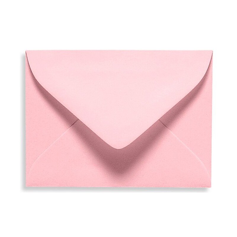 LUX 2 11/16" x 3 11/16" 70lbs. #17 Mini Envelopes W/Glue, Candy Pink, 50/Pack image 1