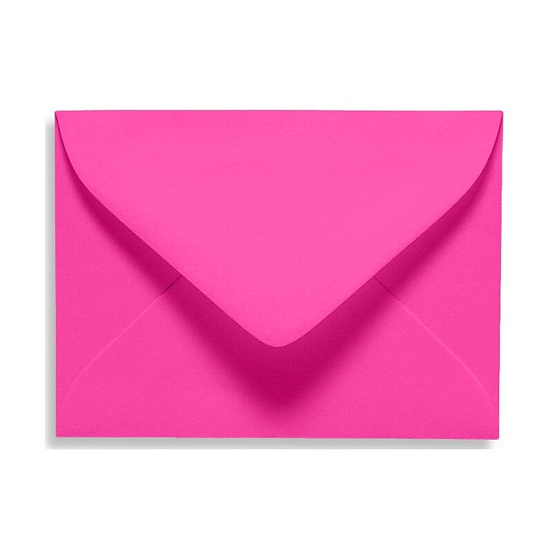 LUX 2 11/16" x 3 11/16" 70lbs. #17 Mini Envelopes W/Glue, Magenta Pink, 50/Pack image 1