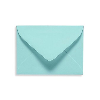 LUX® 2 11/16" x 3 11/16" 80lbs. #17 Mini Envelopes W/Glue, Seafoam Blue, 50/Pack