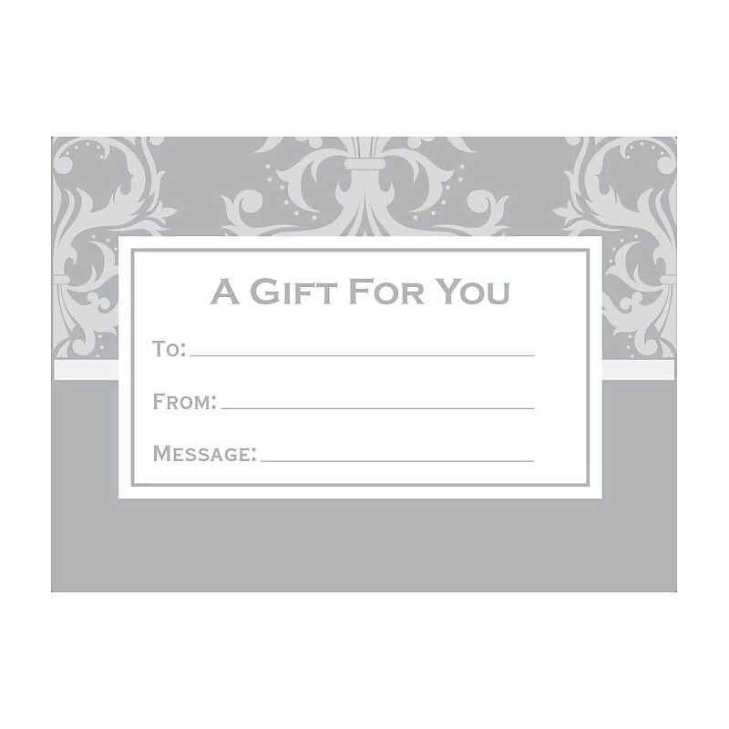 LUX 70lbs. 2 11/16" x 3 11/16" #17 Mini Envelopes W/Glue Closure, Silver Damask, 500/BX image 1