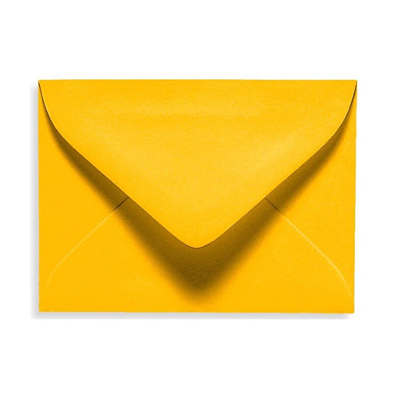 LUX 2 11/16" x 3 11/16" 70lbs. #17 Mini Envelopes W/Glue, Sunflower Yellow, 50/Pack image 1