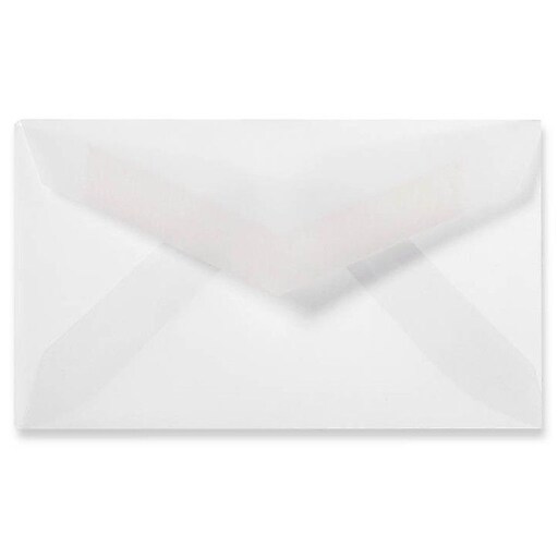 LUX® 2 1/8" x 3 5/8" 30lbs. Pointed Mini Envelopes W/Glue, Clear