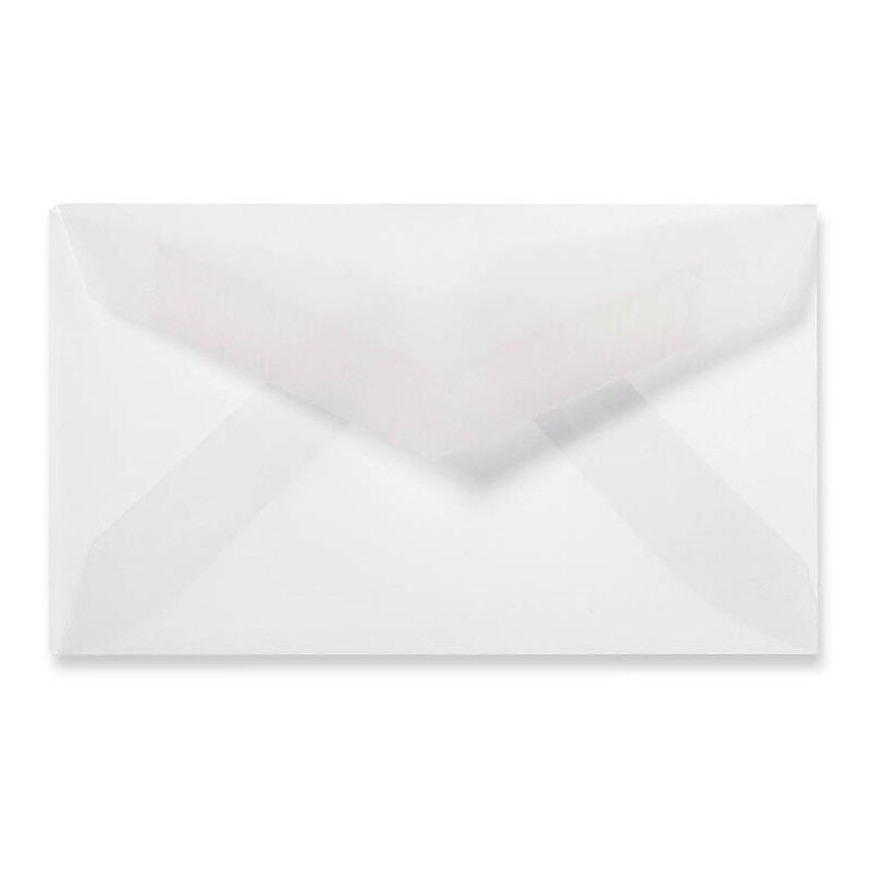 LUX 30lb 2 1/8"x3 5/8" Pointed Flap Mini Envelopes; Clear Translucent, 1000/BX image 1