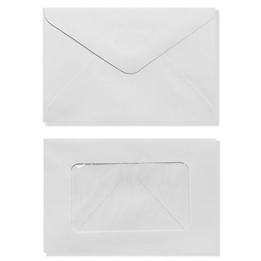LUX 56 Mini Window Envelope (3 x 4 1/2) 50/Box, White (EN560350