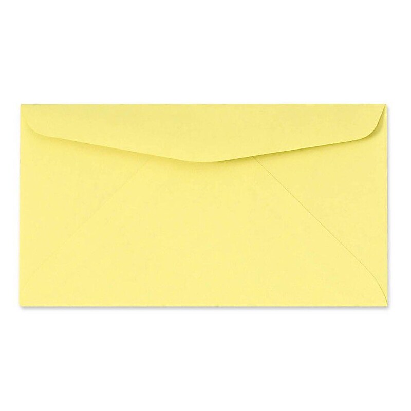 LUX 3 5/8" x 6 1/2" #6 3/4 60lbs. Regular Envelopes, Pastel Canary Yellow, 50/Pack image 1