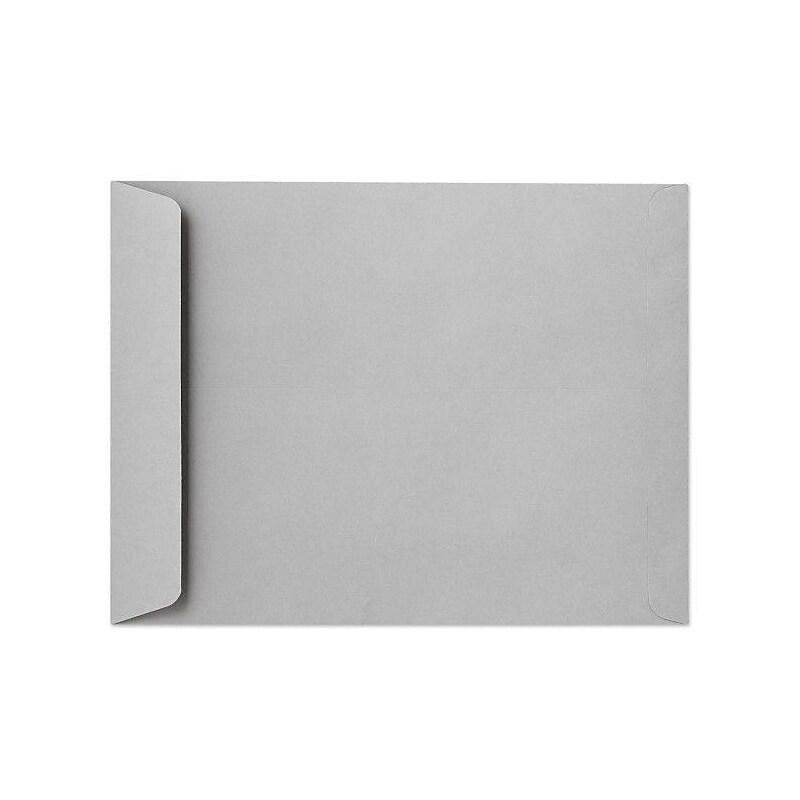 LUX Open End Open End Kraft Catalog Envelope, 12 1/2" x 18 1/2", Gray, 50/Pack (92532-50) image 1