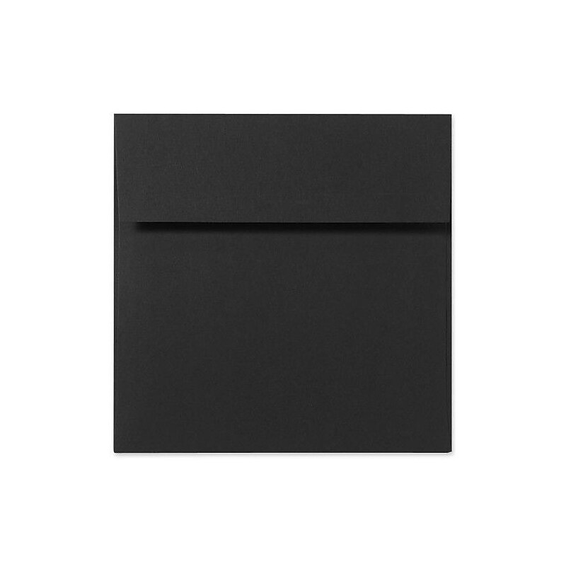 LUX 5 1/2 x 5 1/2 Square Envelopes, 50/Box, Black Linen (8515-BLI-50) image 1