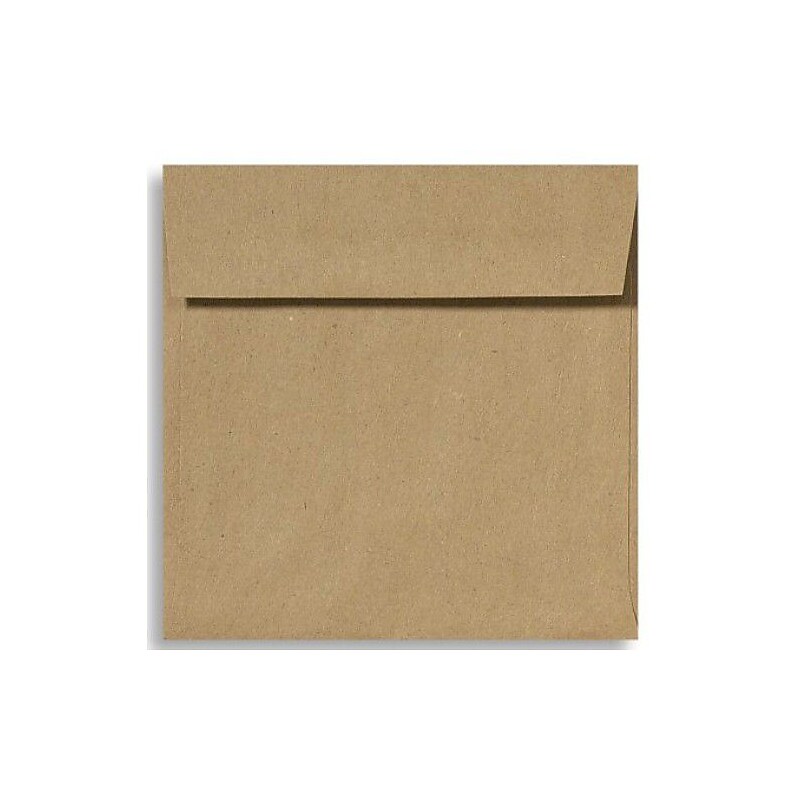LUX 5 1/2 x 5 1/2 Square Envelopes, 50/Box, Grocery Bag (8515-GB-50) image 1