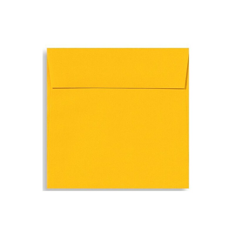 LUX 5 1/2 x 5 1/2 Square Envelopes, 250/Box, Sunflower (EX8515-12-250) image 1