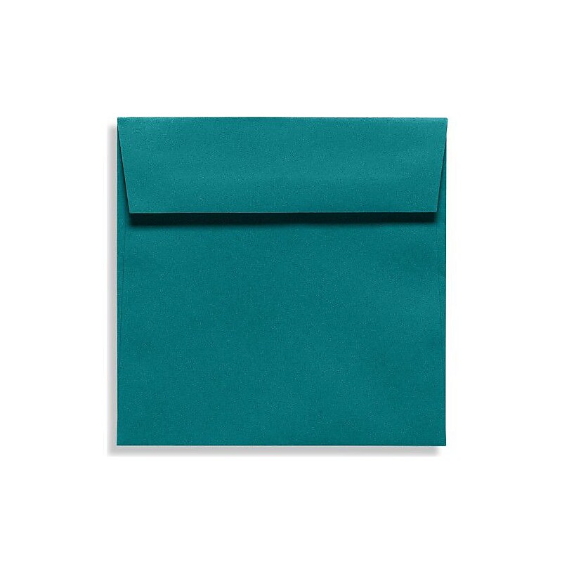 LUX 5 1/2 x 5 1/2 Square Envelopes, 50/Box, Teal (EX8515-25-50) image 1