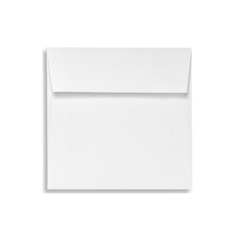 LUX 5 1/2 x 5 1/2 Square Envelopes, 50/Box, White Linen (8515-WLI-50) image 1