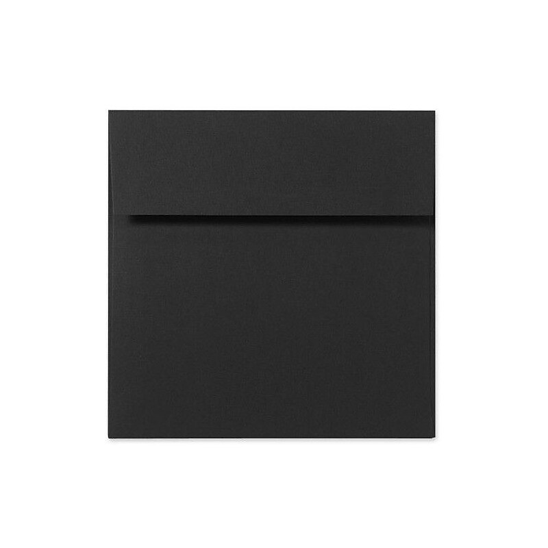 LUX 5 x 5 Square Envelopes, 50/Box, Black Linen (8505-BLI-50) image 1