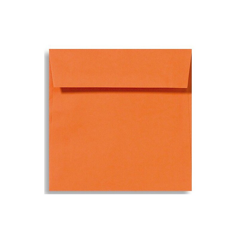 LUX 6 1/2 x 6 1/2 Square Envelopes, 50/Box, Mandarin (EX8535-11-50) image 1