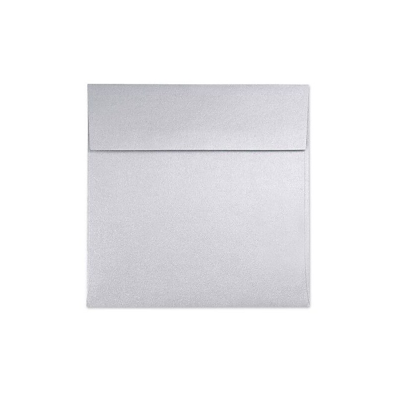 LUX 6 1/2 x 6 1/2 Square Envelopes, 50/Box, Silver Metallic (8535-06-50) image 1