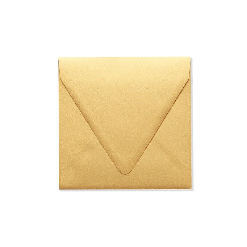 LUX 6 1/2 x 6 1/2 Square Contour Flap Envelopes, 1000/Box, Gold Metallic (1855-07-1000) image 1