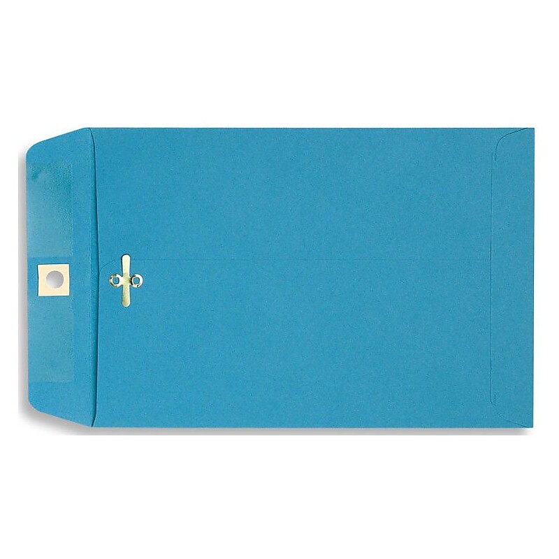 LUX 6" x 9" Open End Clasp Envelopes, Bright Blue, 100/Pack image 1