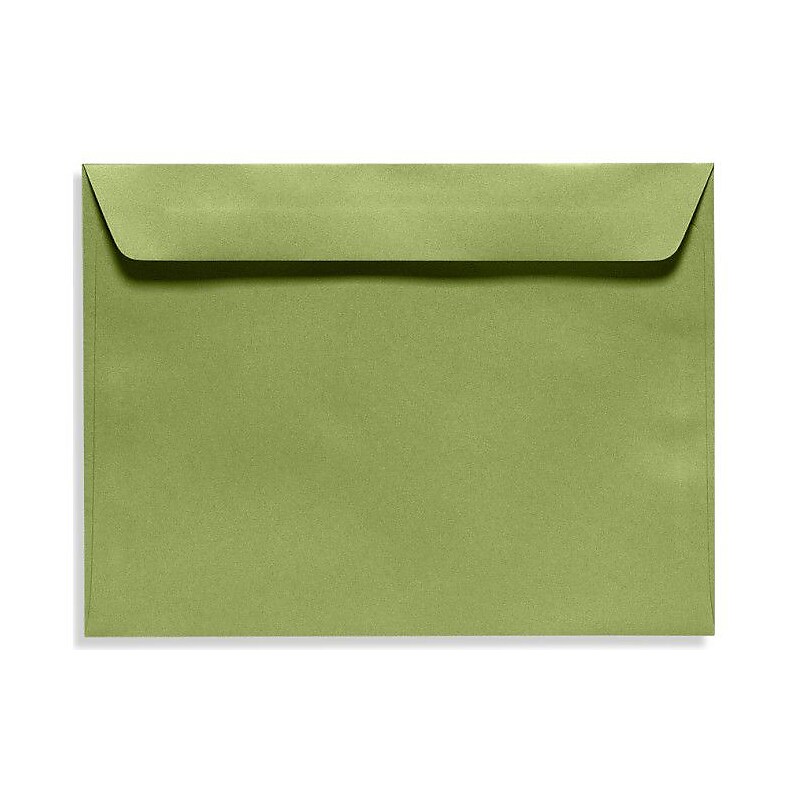 LUX 9" x 12" Booklet Envelopes, Avocado Green, 50/Pack image 1