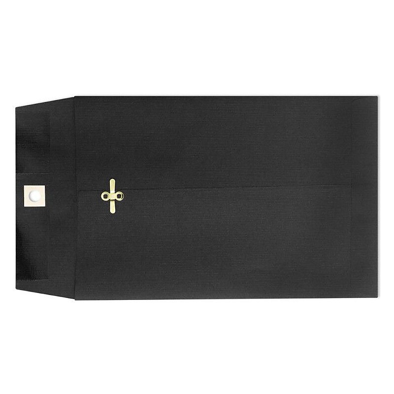LUX 9" x 12" Open End Clasp Envelopes, Midnight Black, 100/Pack image 1