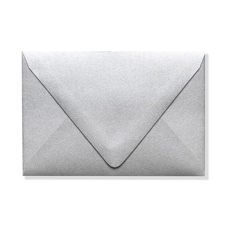 LUX A1 Contour Flap Envelopes (3 5/8 x 5 1/8) 500/Box, Silver Metallic (1865-06-500) image 1