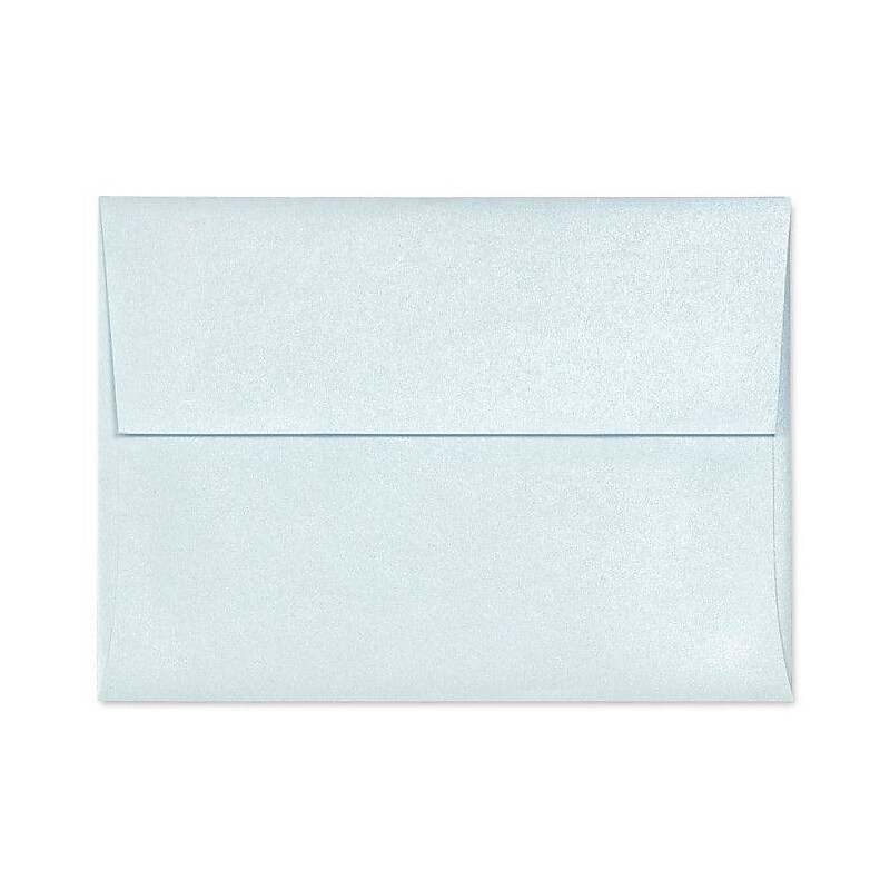LUX 3 5/8" x 5 1/8" 80lbs. A1 Invitation Envelopes W/Glue, Aquamarine Metallic, 50/Pack (5365-02-50) image 1